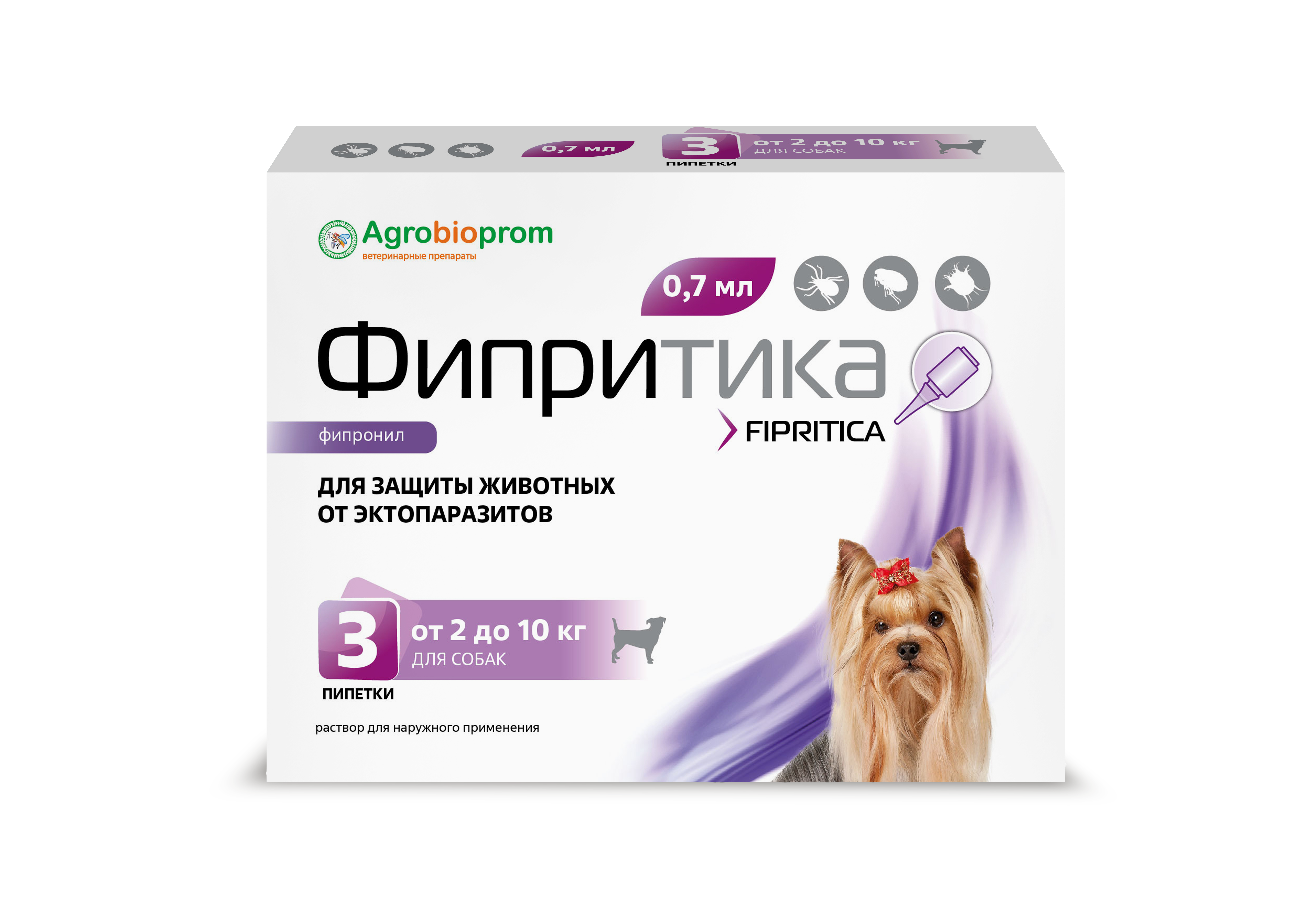 Фипритика соб от 2 до 10 кг - 3 пип